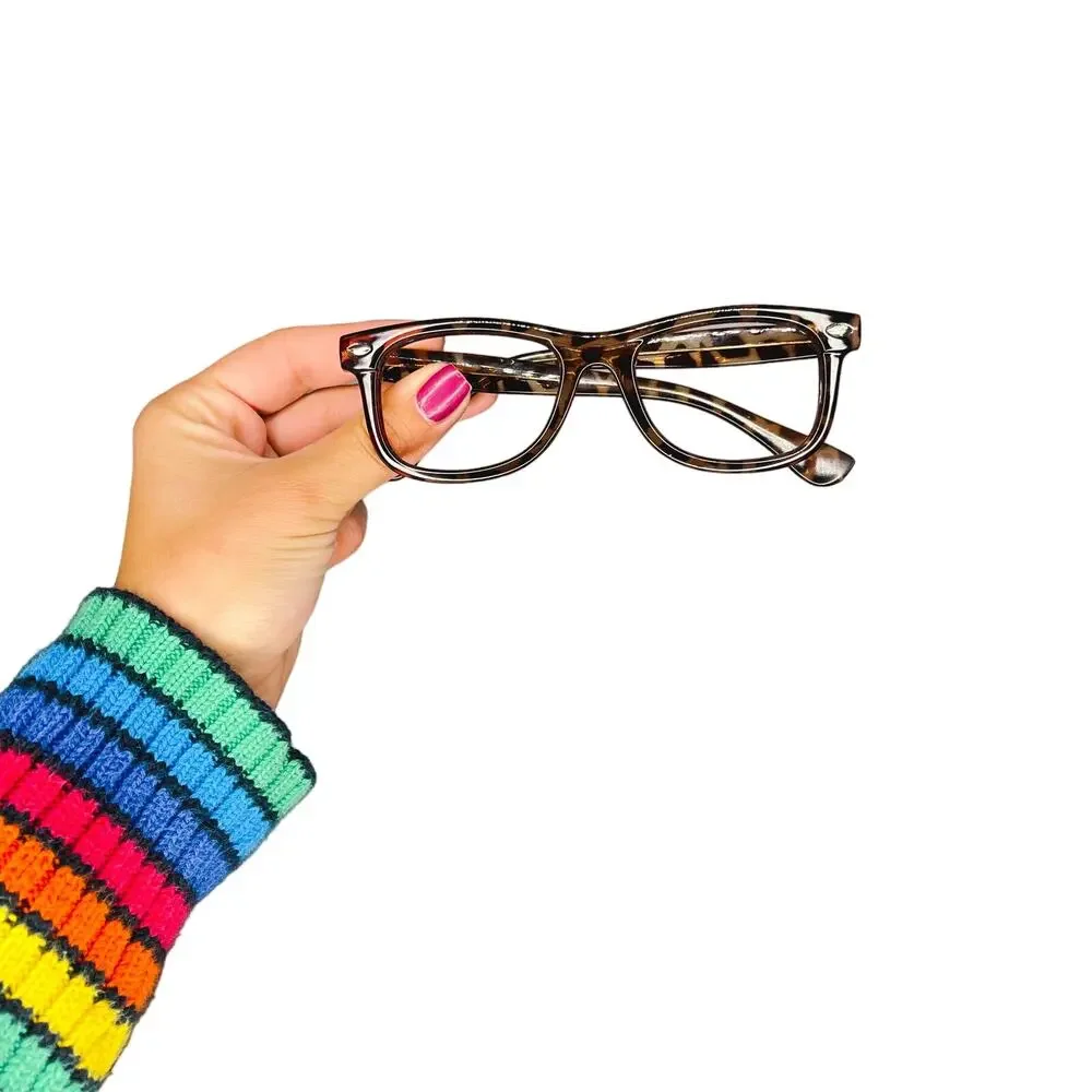 Tortoise Shell Frameless Glasses Costume